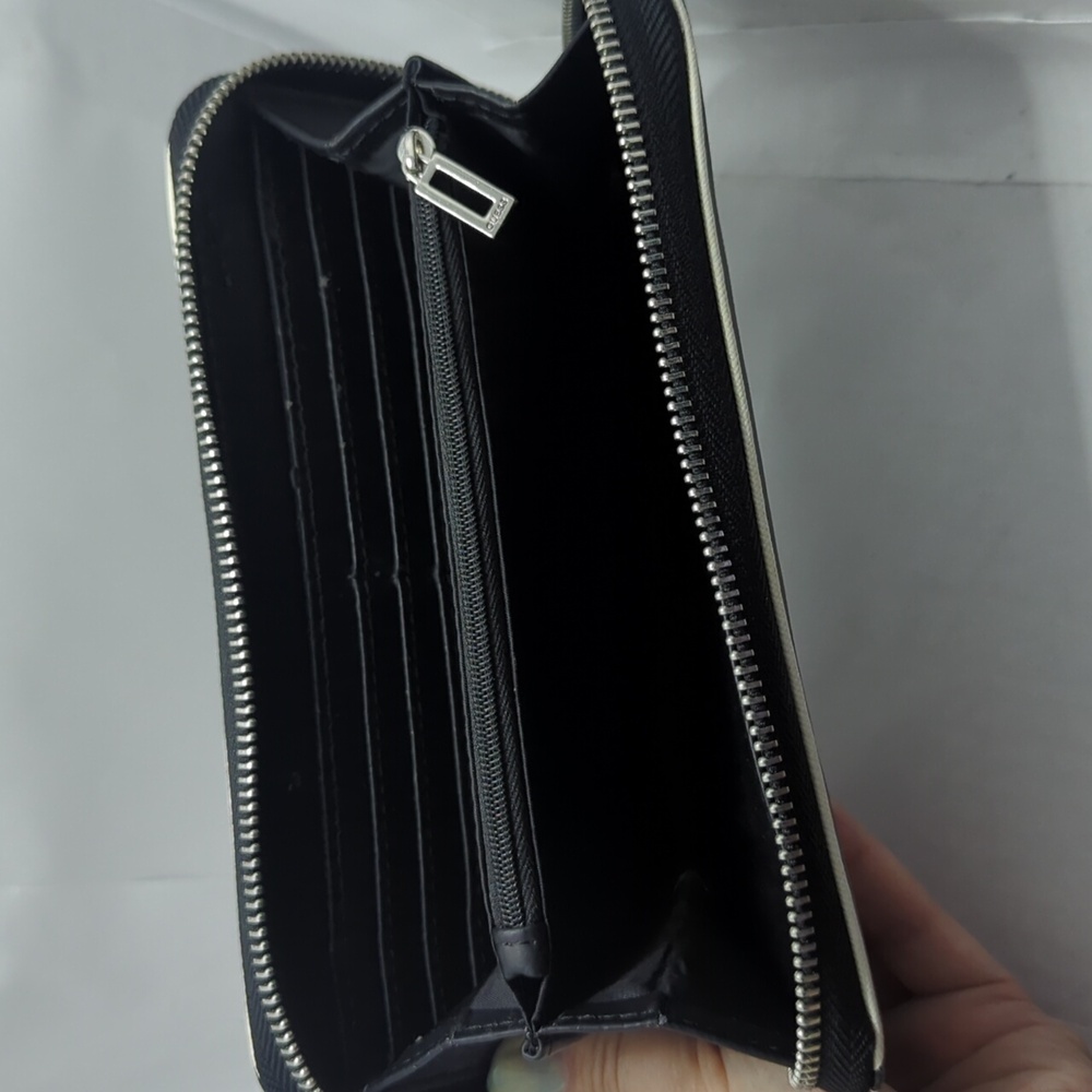 Guess Monochrome Striped Wallet (Like New) - Picture 3 of 3